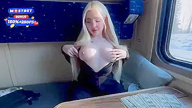 Blondessa In Long -haired Russian Bitch Surrendered To The Fellow Traveler On The T