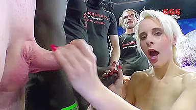 John Thompson - Blonde Teen Tight Asshole Loves Blowbang Bukkake