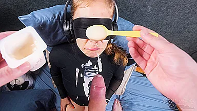 New Game Of Taste! They Didnt Leave Me A Chance, My Turtleneck And Face Are Cum And Yogurt!