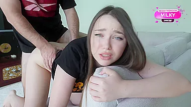Stepsister Walks Around Pantyless, Seduces Stepbrother And Gets Fucked Hard