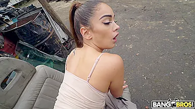Brunette Gets Fucked Intensely In A Scrapyard With Ginebra Bellucci