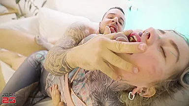 Fully Tattooed Girl Gets All Her Holes Pounded By A Huge Cock And Gets Cum In Her Anal Gape Double Penetration