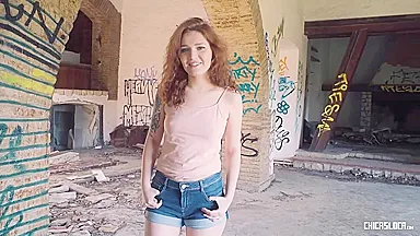 Gorgeous teen takes on a big dick in public - Shelley Bliss