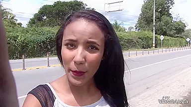 Sassy Colombian Dayana Cruz gets facial in hot hard fuck