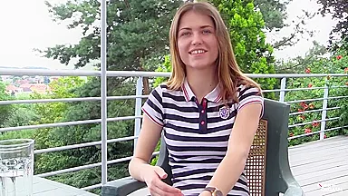 Sensual masturbation with sex toys featuring Russian teen Ginger Fox