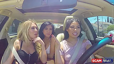Wild threesome with naughty Vietnamese Cindy Starfall and American Kat Dior