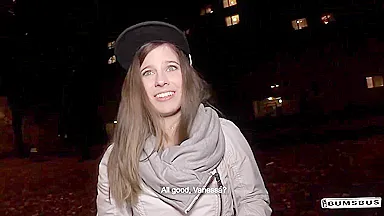 Picked up German amateur Vanda Angel shows off juicy tits and gets banged