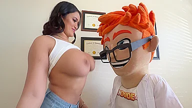 Playing Doctor: Nia Bleus Trimmed Pussy Rides My Hog, Ends In Cumshot Bliss!