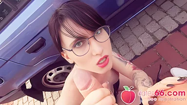 Risky Public Sex - Brunette Teen With Lou Nesbit