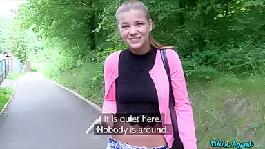 Shy College Teen Fucks For Cash Outside In A Forest - Sarah Kay And Tomas Hyka