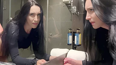 Alex Becker And Eva Keks In Hot Trainer Rewards Hard Work In Public Bathroom