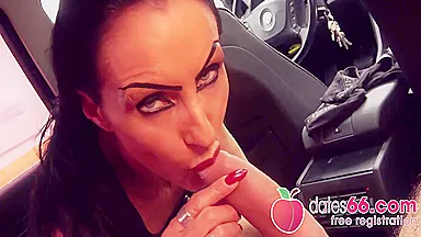 Sidney Dark And Andy Star In Naughty Goth Chick Sucking Dick At The Drive-thru Before Public Fuck! (english Full ) 20 Min