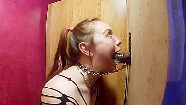 Gloryhole Blowjob Wet And Messy Amateur Slut