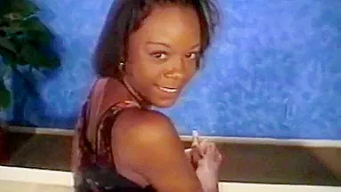 Horny Ebony Slut Eats Cum After Sucking And Riding White Dick On The Sofa