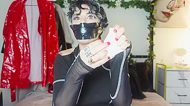 Goddess Fina Self Tape-gagged