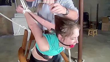 Western Bondage Chairtied With Rachel Adams