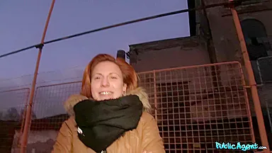 Eager Redhead Milf Flashes Breasts For Cash