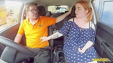 Harley Morgan - Voluptuous Redhead Fucks In Car