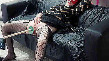 A Sales Agent Visits The Wife Alone At Home And Fucks Her With A Dildo