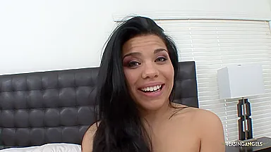 By Bending Over The Bed Selena Knows Her Man Will Spank Her Booty Before Penetration