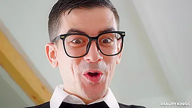 Anal Obsessed Nerds Hot Threesome Sex