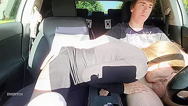 We Were Getting Home But I Couldnt Resist To Stop On The Closest Parking And Suck His Cock And Swallow Cum