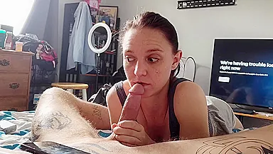 Pov Kelsey Obailey Gives Jason Xavier Obailey Sloppy Blowjob With Huge Cumshot Facial