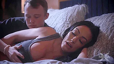 Curvy Latina Spooned Anal by Freckled Slim Guy