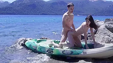 Sara Sky In Horny Teen Couple Gets Caught Having Sex On Public Beach - Huge Cumshot Amateur 16 Min