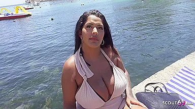 Curvy German Latina With Biggest Natural Tits Pickup For Casting Fuck