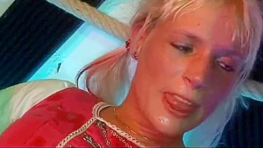 Cum-addicted German Blonde Fucked In Hot Threeway