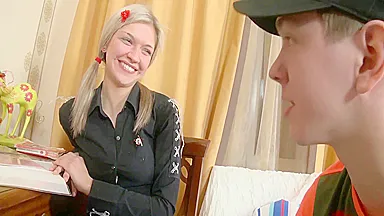 Tatyana Konovalova And Aleksey R In Barely Of Age With Light Hair Gets Her Ass Opened 26 Min