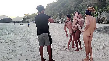 Daped-in-public 7 Exotic Brazilian Bruna Santos The Beach Ob354