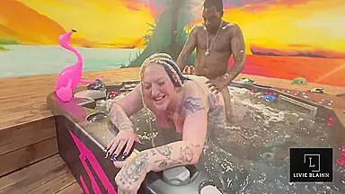 Plows Big Titty Blonde In The Hot Tub 11 Min With Livie Blainn, Rome Major And Rough Sex