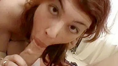 Petite Brunette French Babe Shows Her Amazing Blowjob Skills