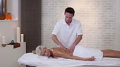 2016 Sexy Czech Blondie Ria Sun Gets Drenched In Oil And Fucked By Masseur - All Sex Blowjob