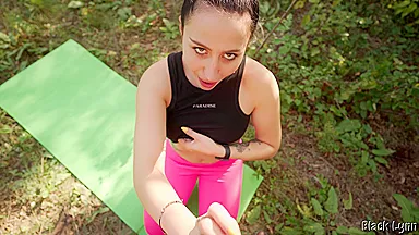 Outdoor Yoga Pawg Girl Made Me Fuck Her For Peeping With Simon Winternight And Black Lynn