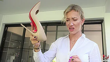 760 He Cum In All Her Louboutin Shoes