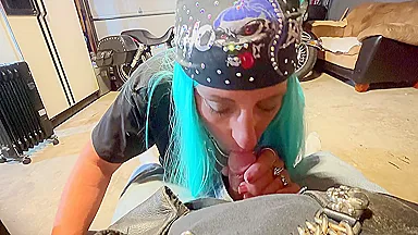 Hot Biker Chic Fucked At Halloween Party!