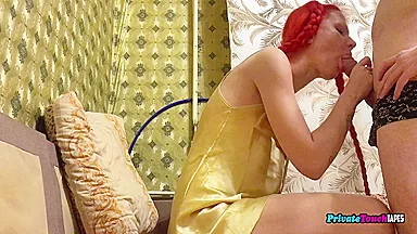 My Redhead Stepsister Sucks Cock Like A Bitch To Fuck Her Wet Pussy And Cum On Her Ass