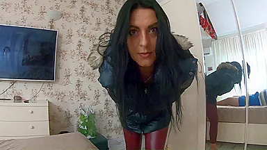 Deep Blow-job While Wearing Fur Hooded Puffer Jackets 202