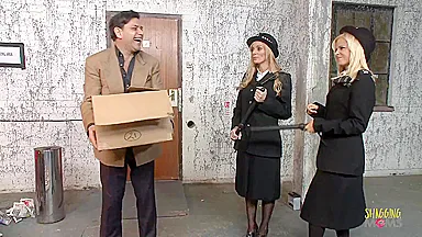 Naughty Dude Bribes Two Sexy Cops With His Delicious Dick