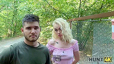Steve Q And Greta Foss - Young Blonde Babe Was Moaning So Hard While Hunter Fucked Her Outdoors