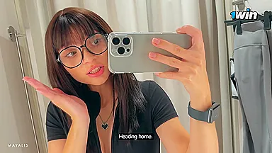 A Day With Choosing Lingerie And Yoga Pants. Met And Fucked A Fan With Maya Lis