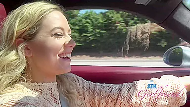 Behind The Fun Cruising The Coast With Amateur Blonde Then Touching Her Sweet Body With Atk Girlfriends And River Lynn