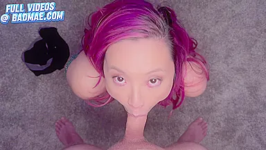 Christian Mae And Monique Mae - Asian Milf Strip Teases, Sucks, And Fucks Bare Cock And Orgasms With A Risky Creampie