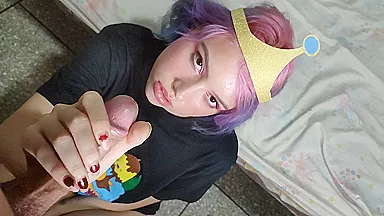 Bumblegum Princess Sucks Your Cock And Gag With Your Cum