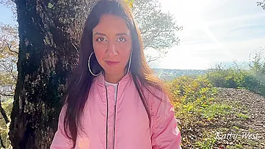 Caught A Pissing Girl In The Bushes And Took Her To The Mountains To Fuck