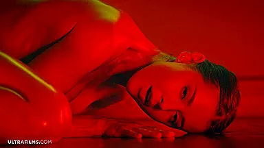 Gorgeous Ukrainian Model Sybil Playing With Her Pussy In Rgb Light