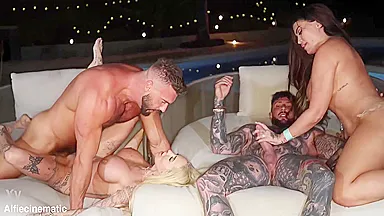 Kinky Tattooed Natalia Salloum In Foursome Group Sex Orgy Outdoors - Danae Mari And Toochi Kash
